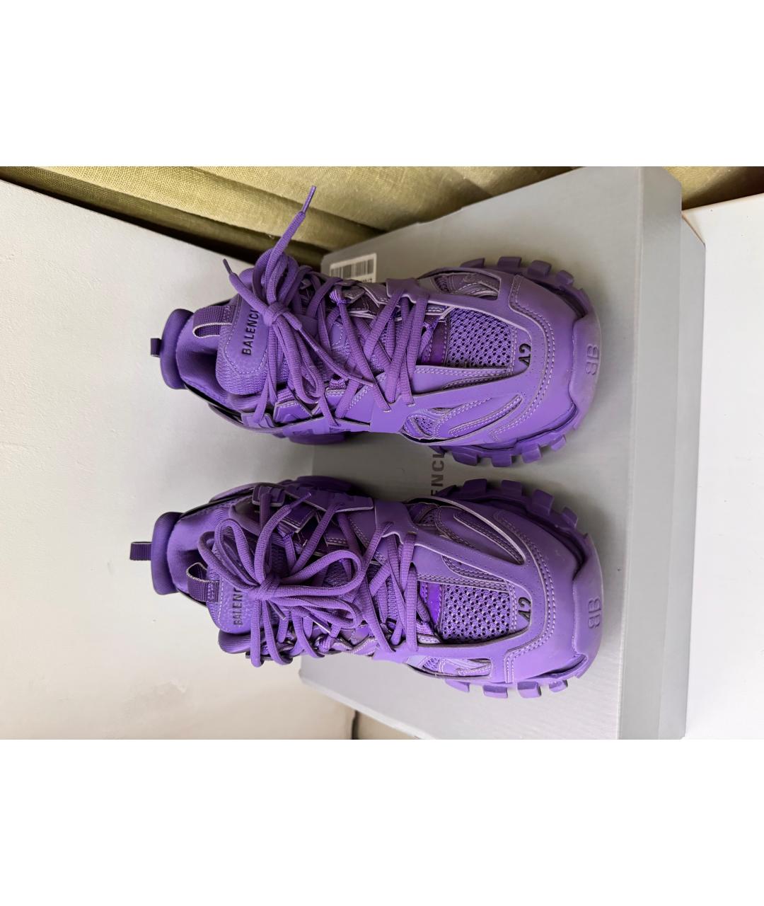 BALENCIAGA Фиолетовые низкие кроссовки / кеды, фото 2