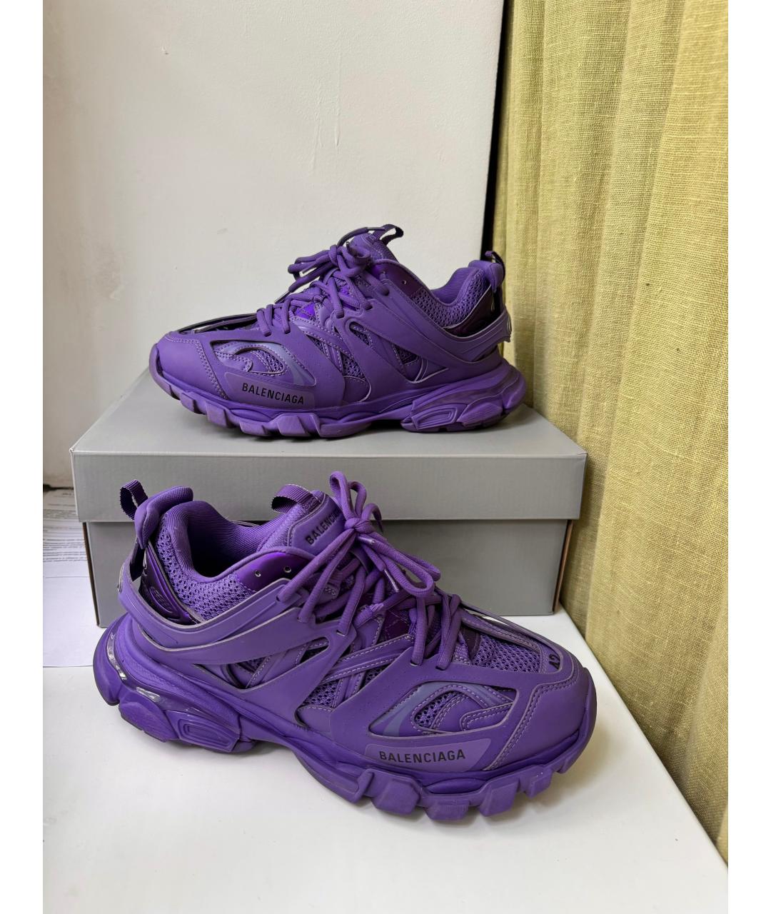 BALENCIAGA Фиолетовые низкие кроссовки / кеды, фото 7