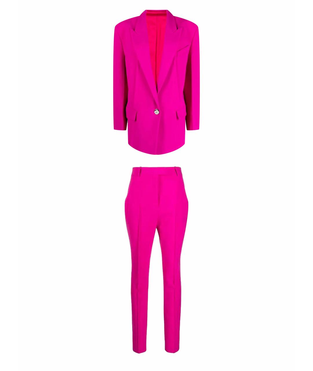 THE ATTICO Фуксия полиэстеровый костюм с брюками, фото 1