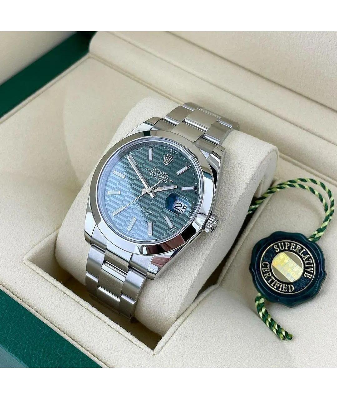 ROLEX Зеленые часы, фото 3