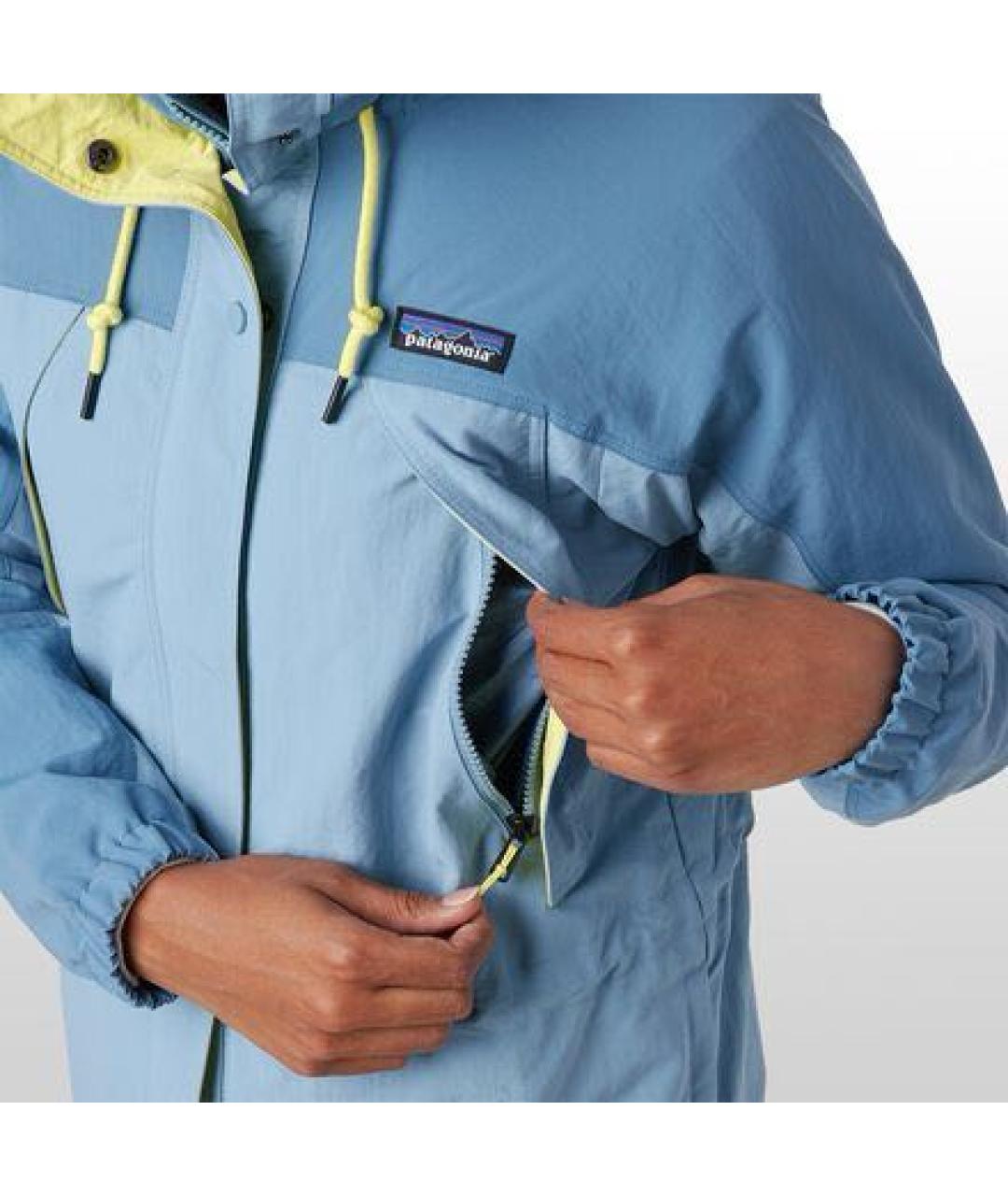 PATAGONIA Голубая полиамидовая спортивная куртка, фото 6
