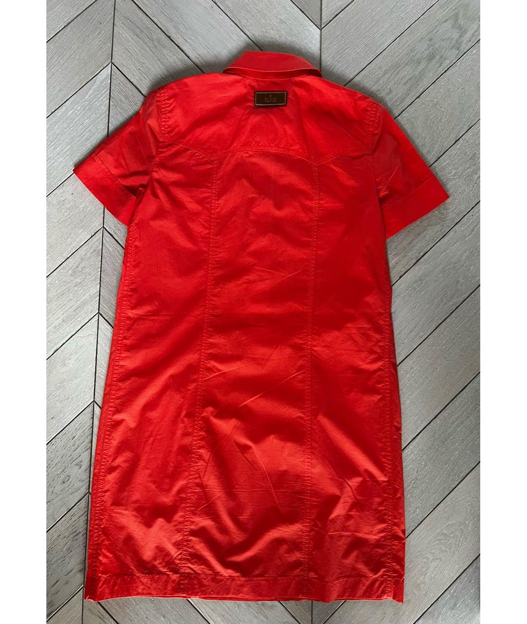 GUCCI Коралловое хлопковое платье, фото 2