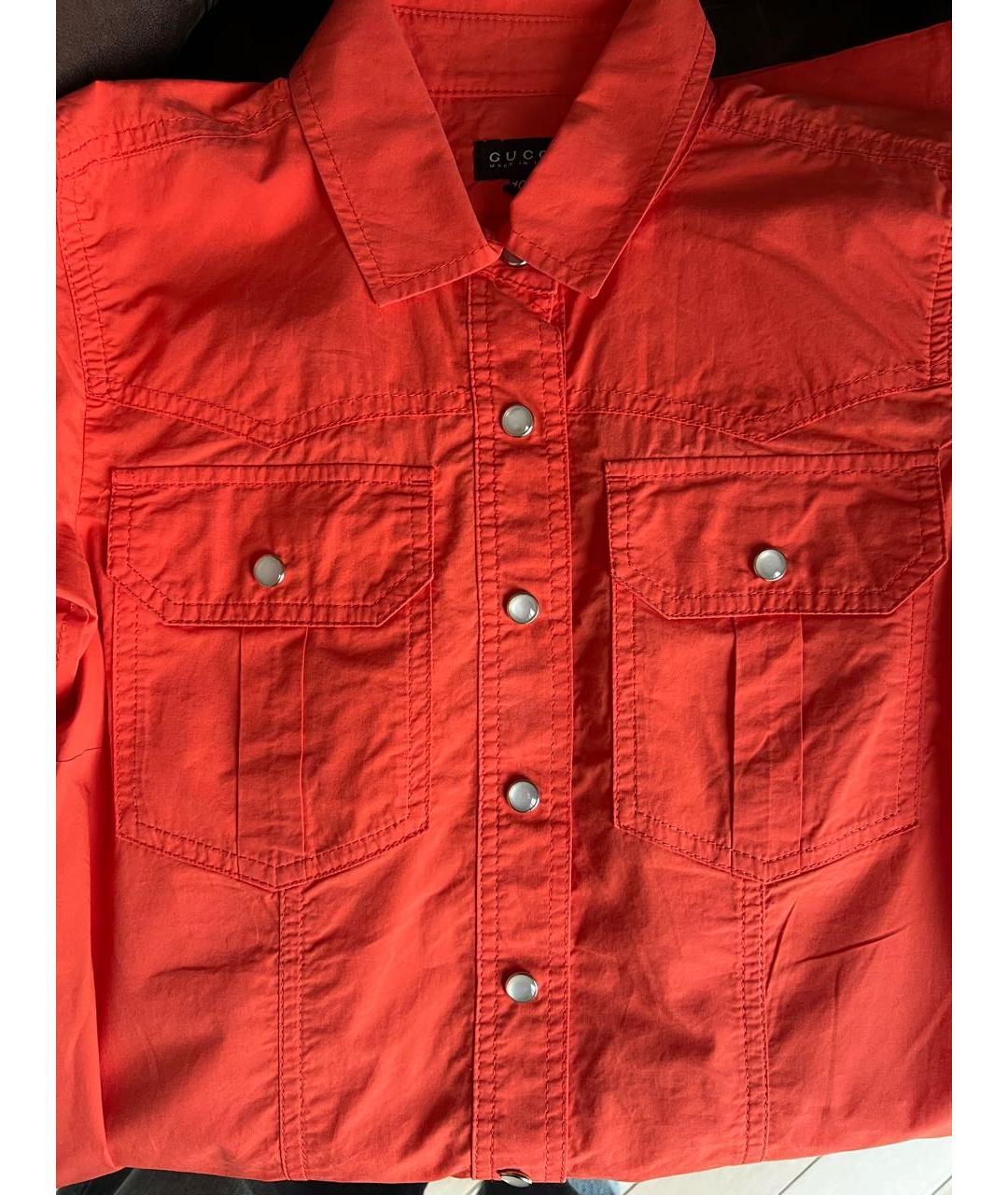 GUCCI Коралловое хлопковое платье, фото 4