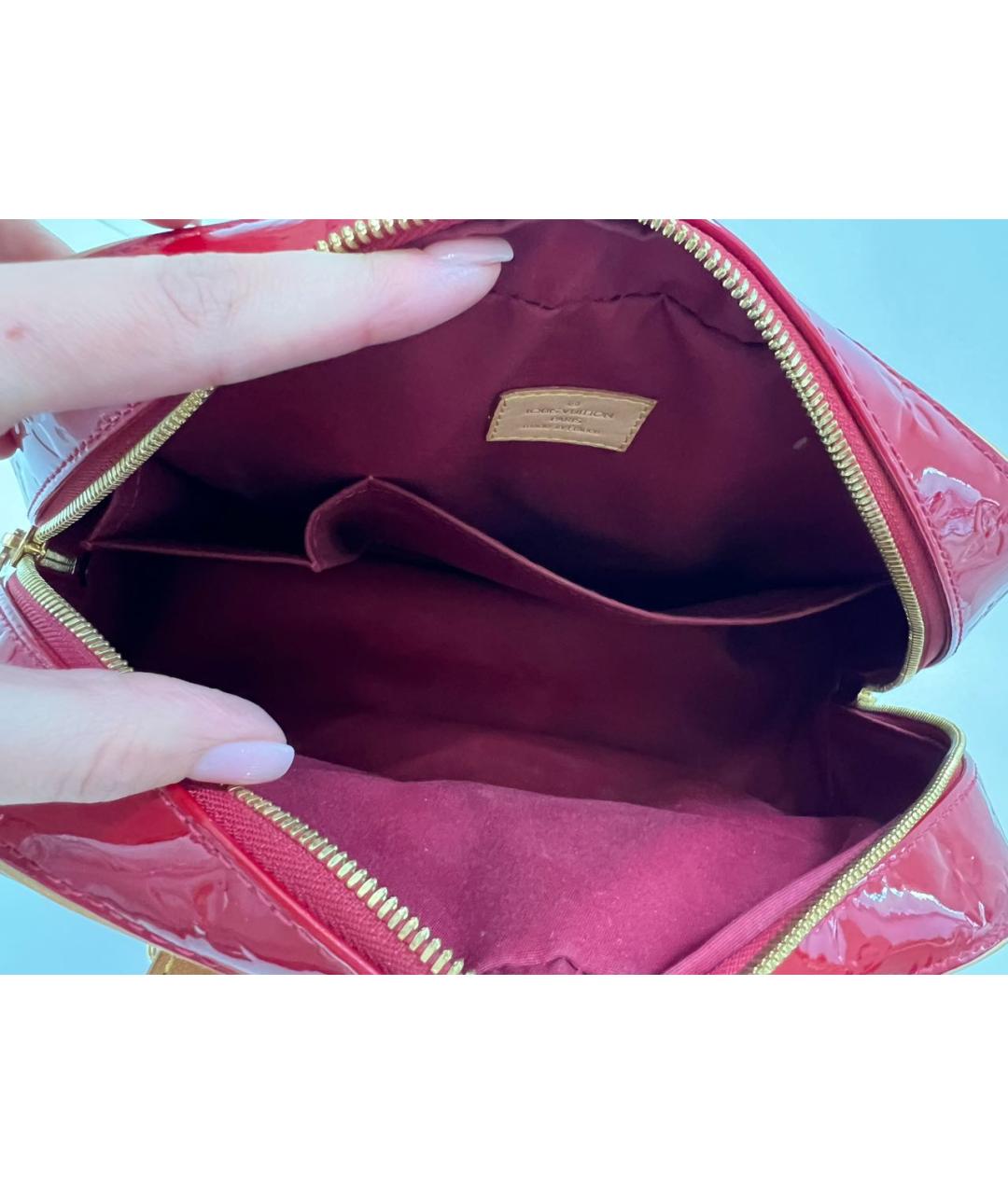 LOUIS VUITTON PRE-OWNED Красная сумка тоут из лакированной кожи, фото 4