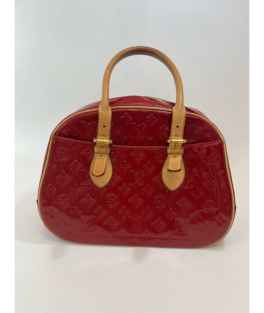 LOUIS VUITTON PRE-OWNED Красная сумка тоут из лакированной кожи, фото 3