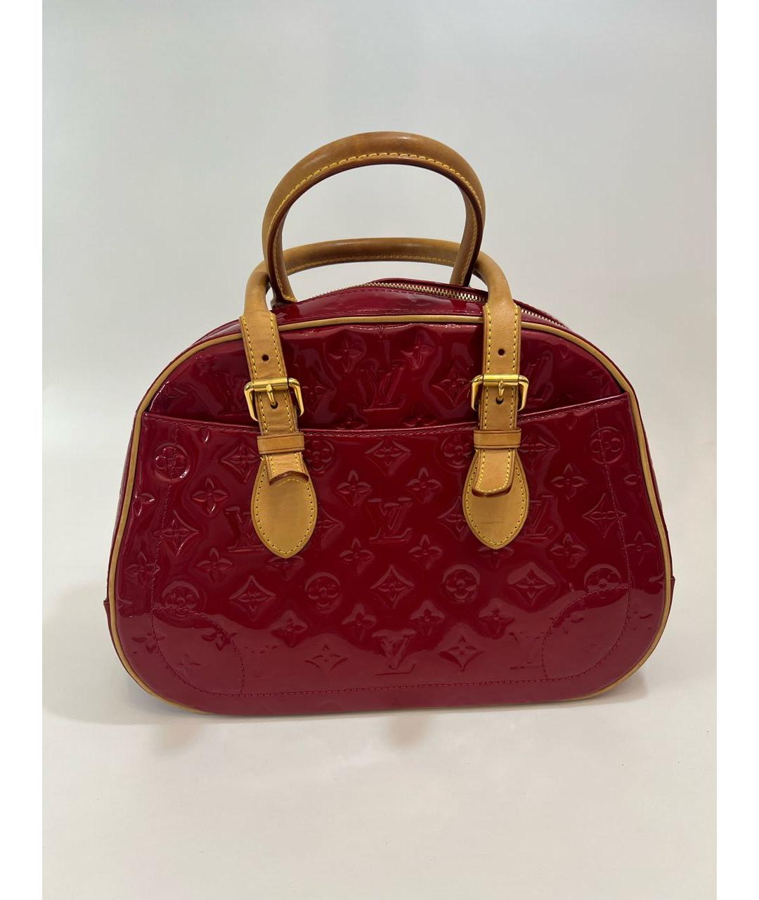 LOUIS VUITTON PRE-OWNED Красная сумка тоут из лакированной кожи, фото 9