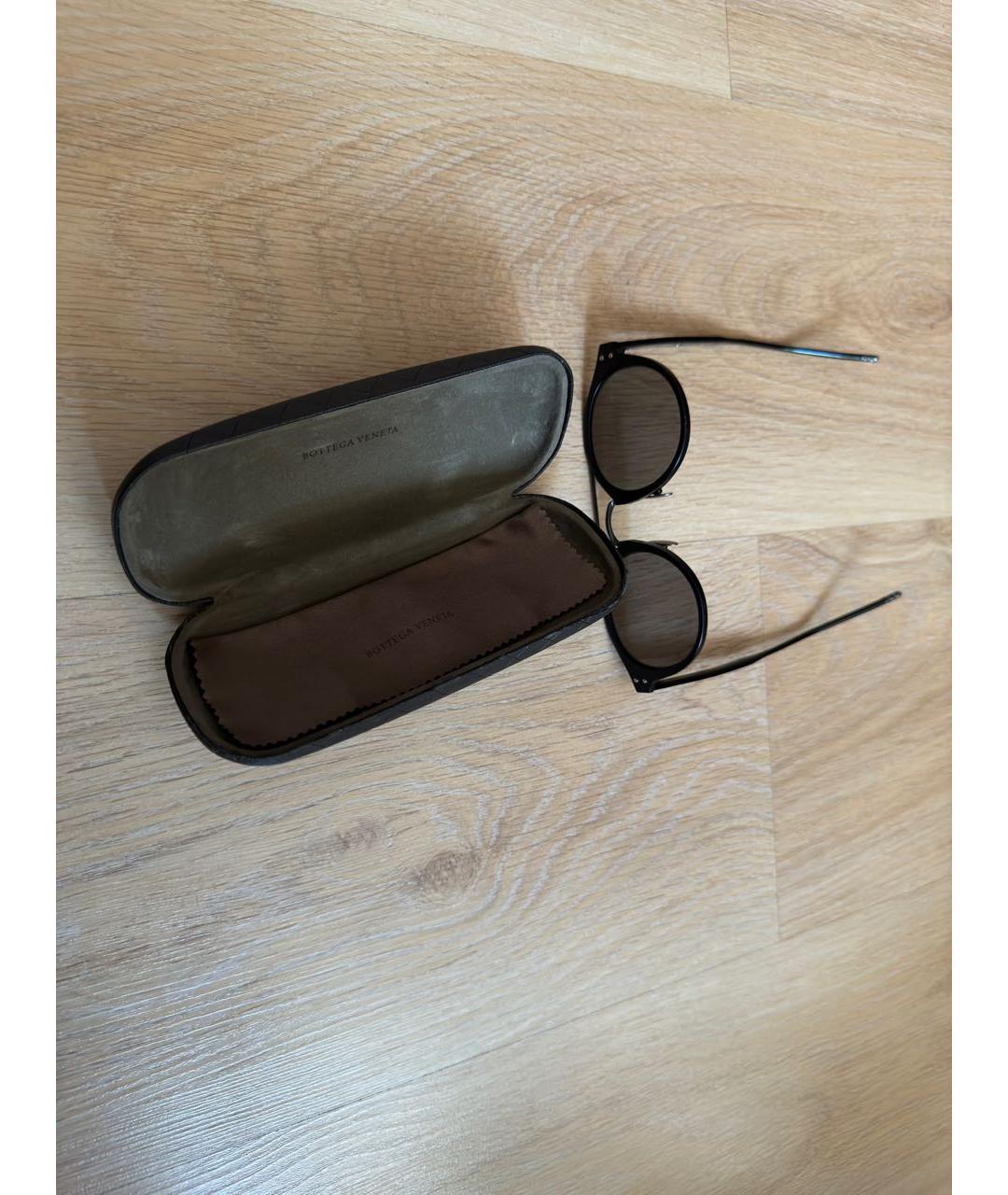 BOTTEGA VENETA Черные металлические солнцезащитные очки, фото 4
