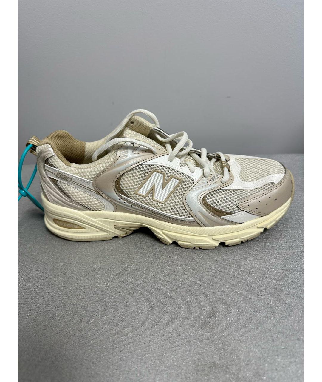 NEW BALANCE Бежевые текстильные низкие кроссовки / кеды, фото 6