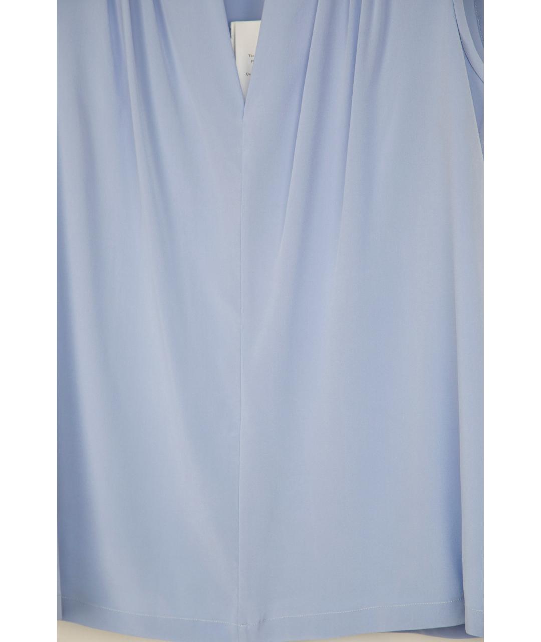 PESERICO Голубая шелковая блузы, фото 5