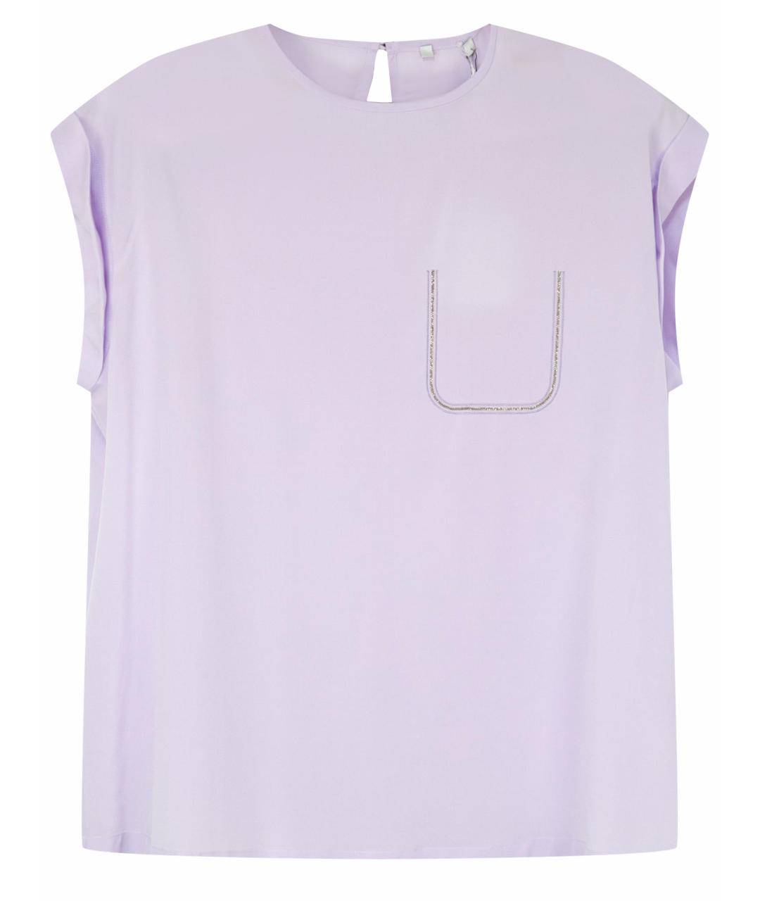 PESERICO Фиолетовая шелковая блузы, фото 1