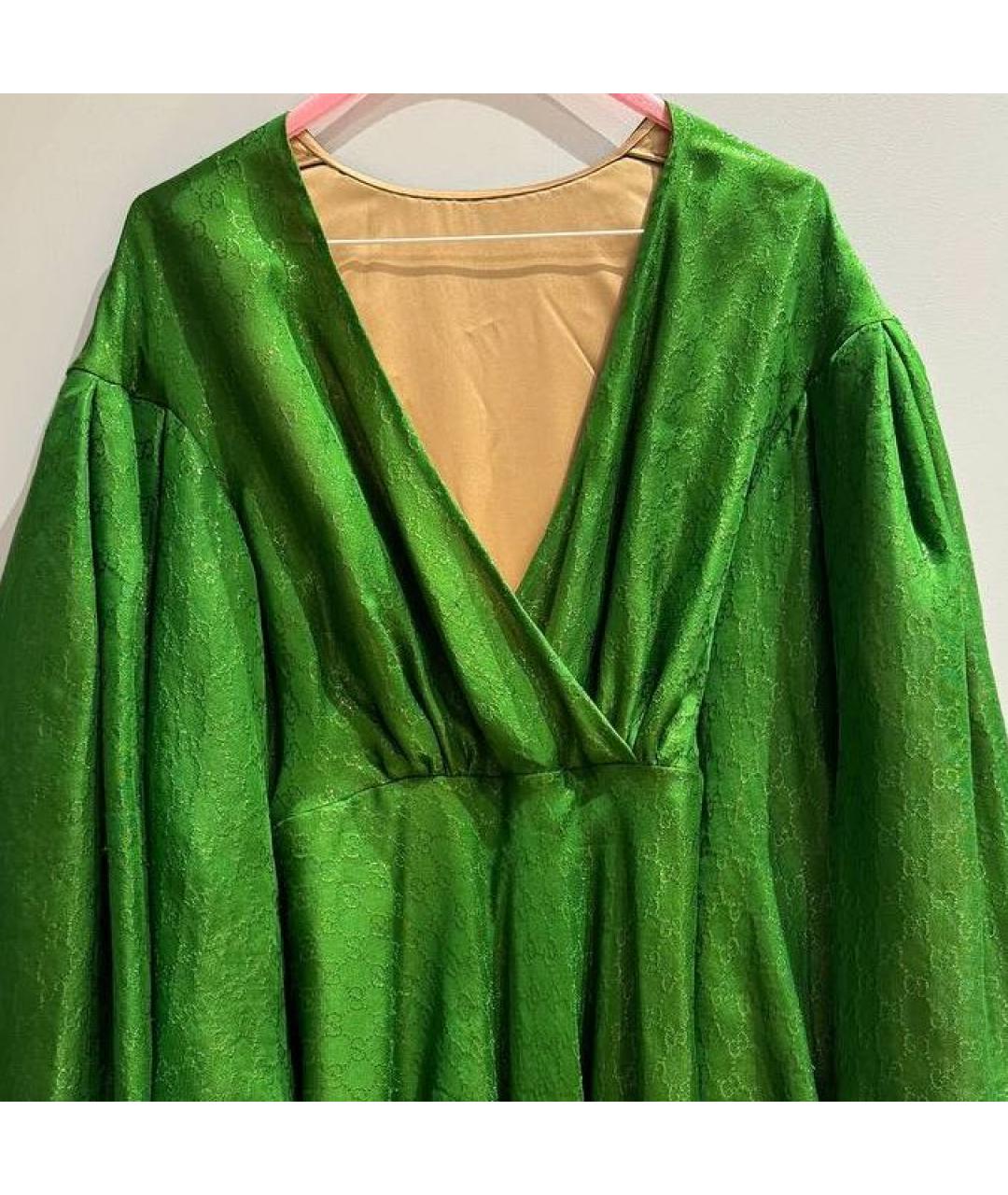 GUCCI Зеленые вечернее платье, фото 3
