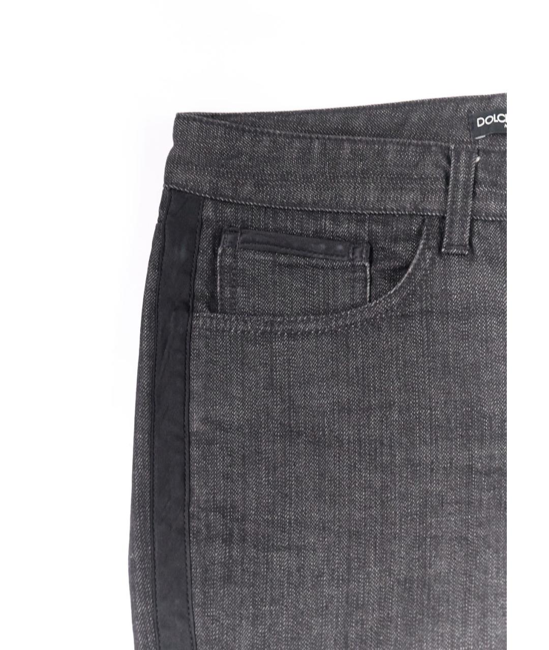 DOLCE&GABBANA Черные хлопко-эластановые джинсы клеш, фото 4