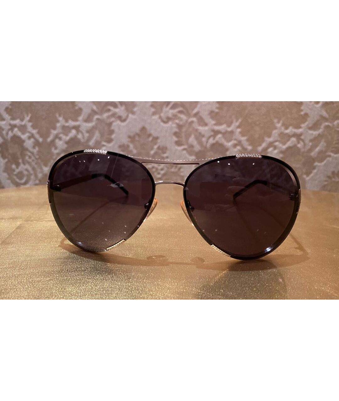 VALENTINO Серебряные металлические солнцезащитные очки, фото 5