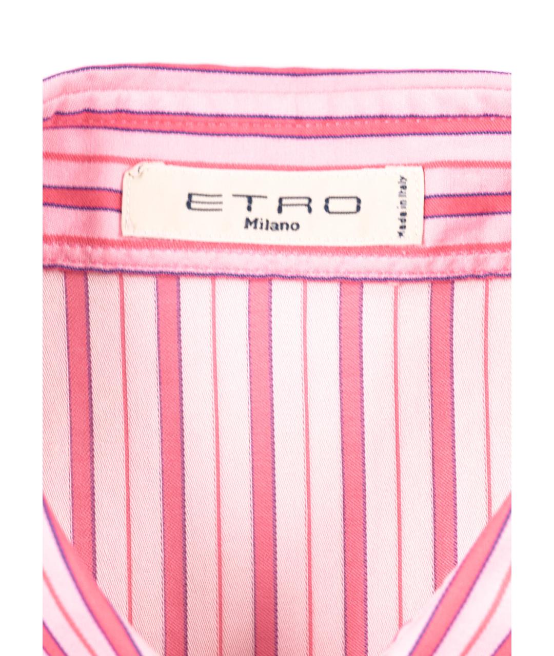 ETRO Розовая хлопковая рубашка, фото 3