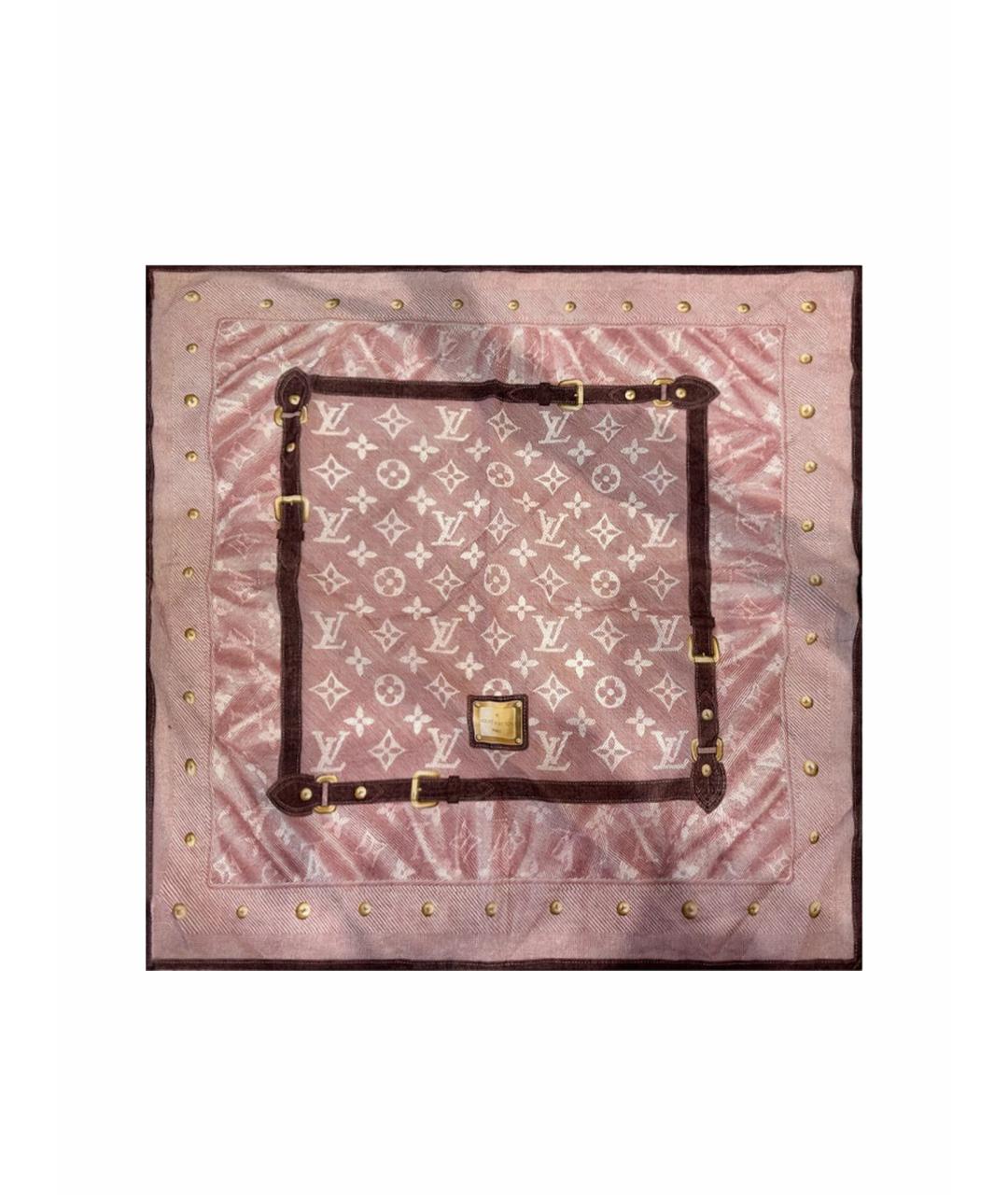 LOUIS VUITTON Розовый платок, фото 1