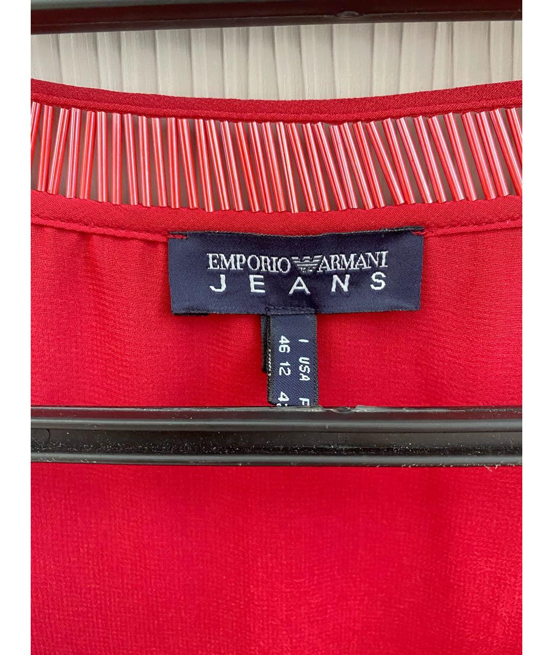 EMPORIO ARMANI Красная вискозная блузы, фото 5