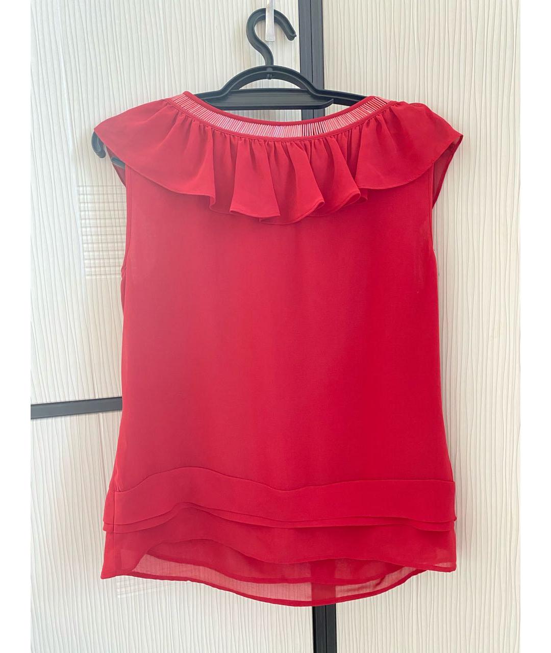 EMPORIO ARMANI Красная вискозная блузы, фото 2