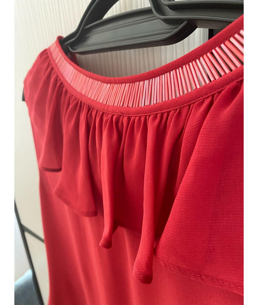 EMPORIO ARMANI Красная вискозная блузы, фото 4