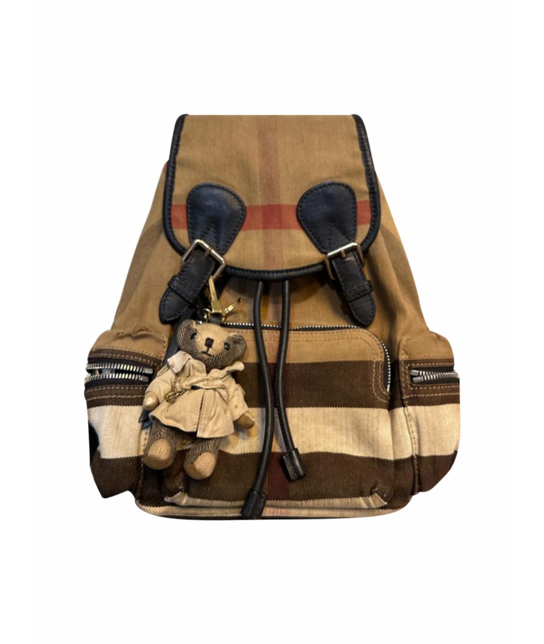 BURBERRY Бежевый бархатный рюкзак, фото 1
