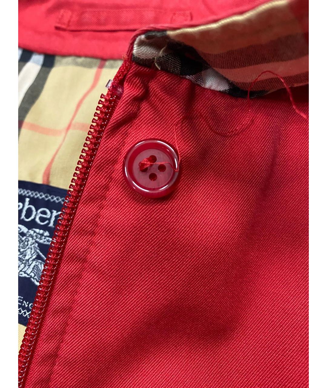BURBERRY Красная хлопковая куртка, фото 7
