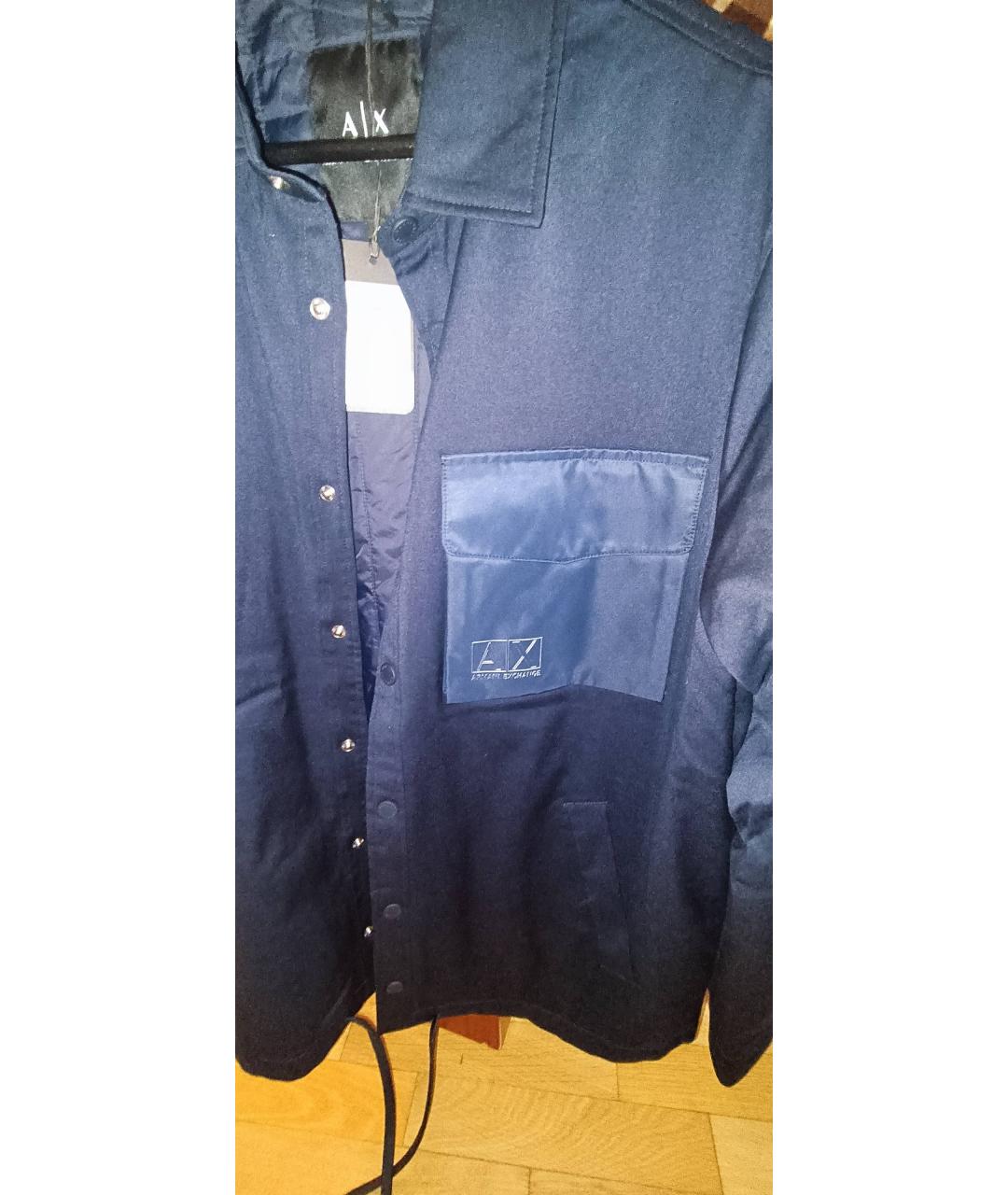 ARMANI EXCHANGE Темно-синяя полиэстеровая куртка, фото 2