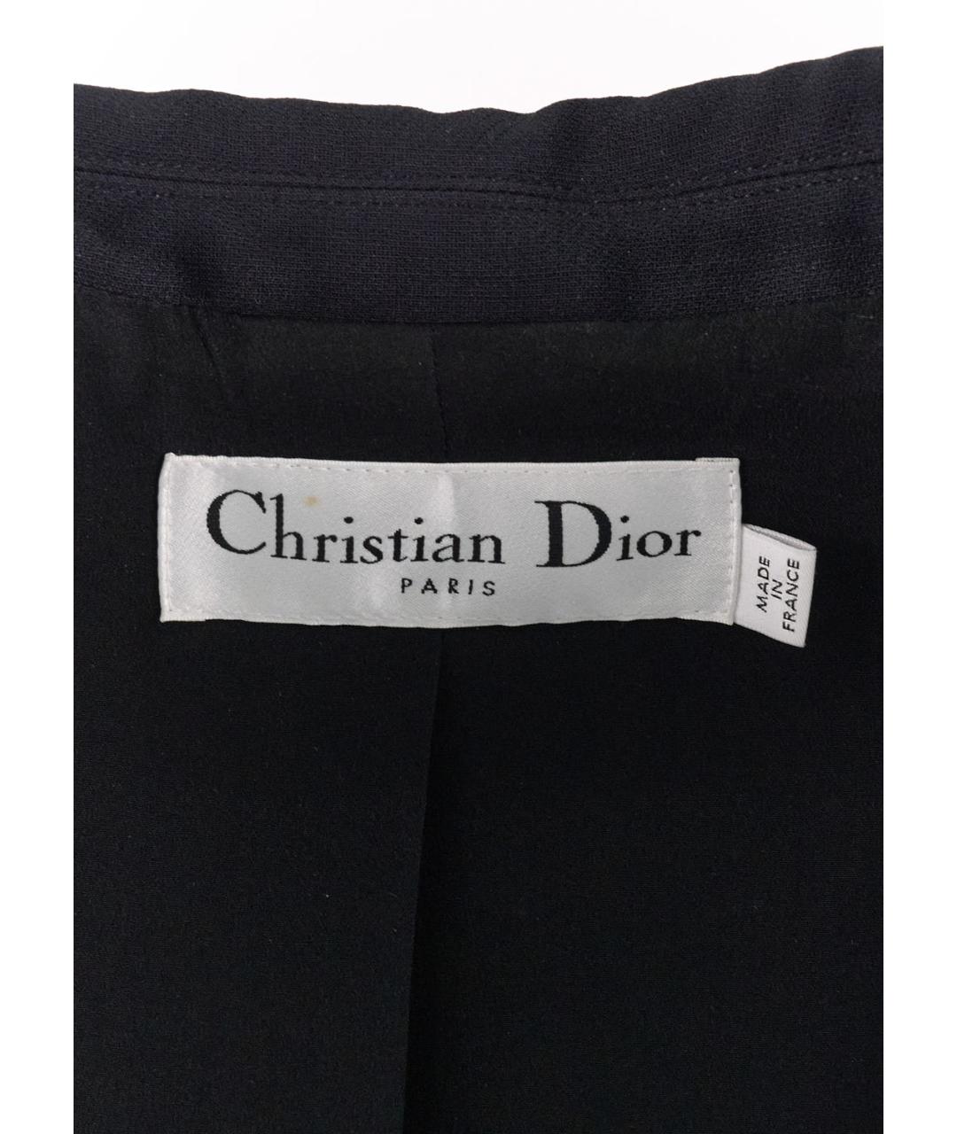 CHRISTIAN DIOR PRE-OWNED Черный шерстяной костюм с юбками, фото 3
