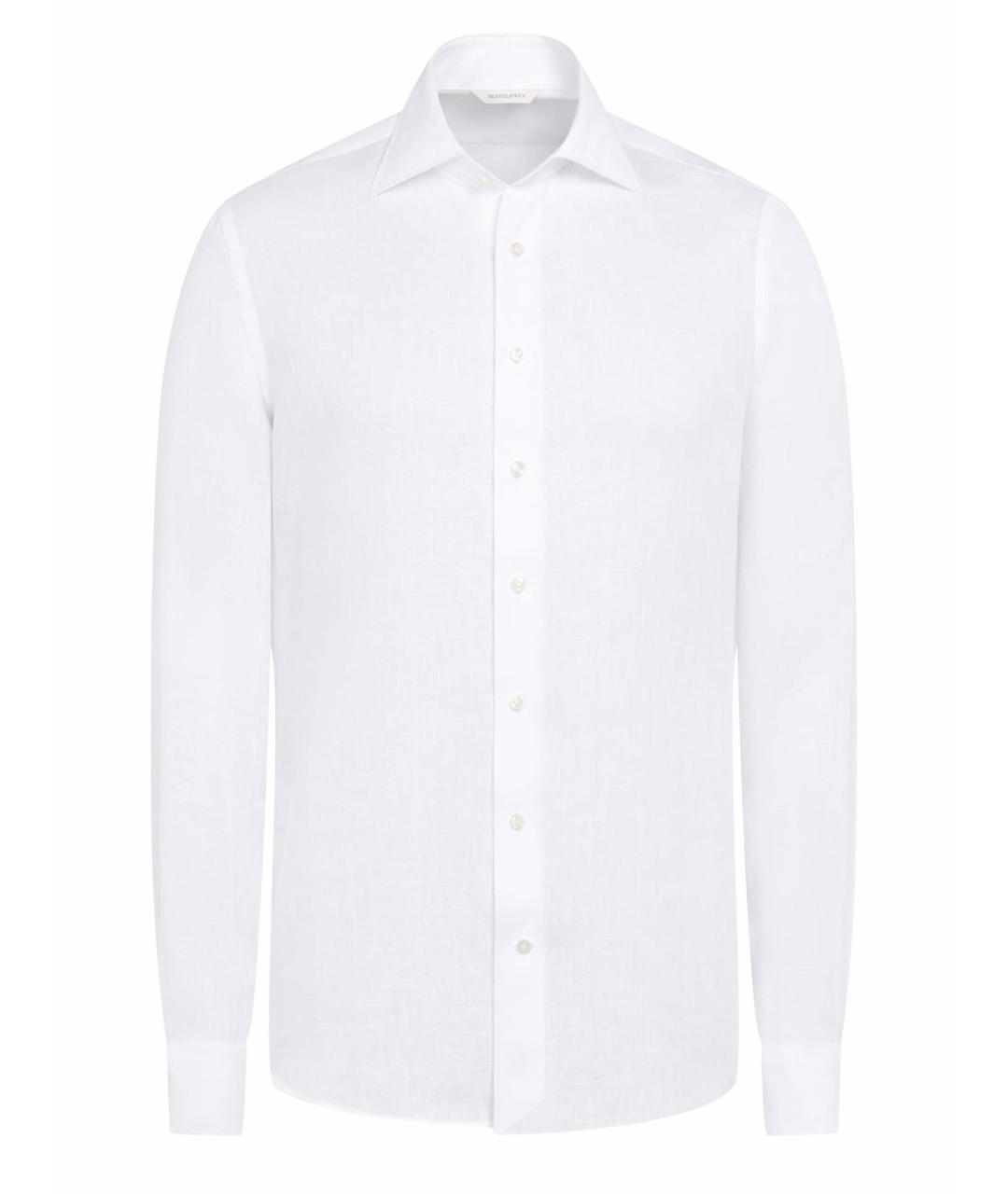 SUITSUPPLY Белая льняная кэжуал рубашка, фото 1