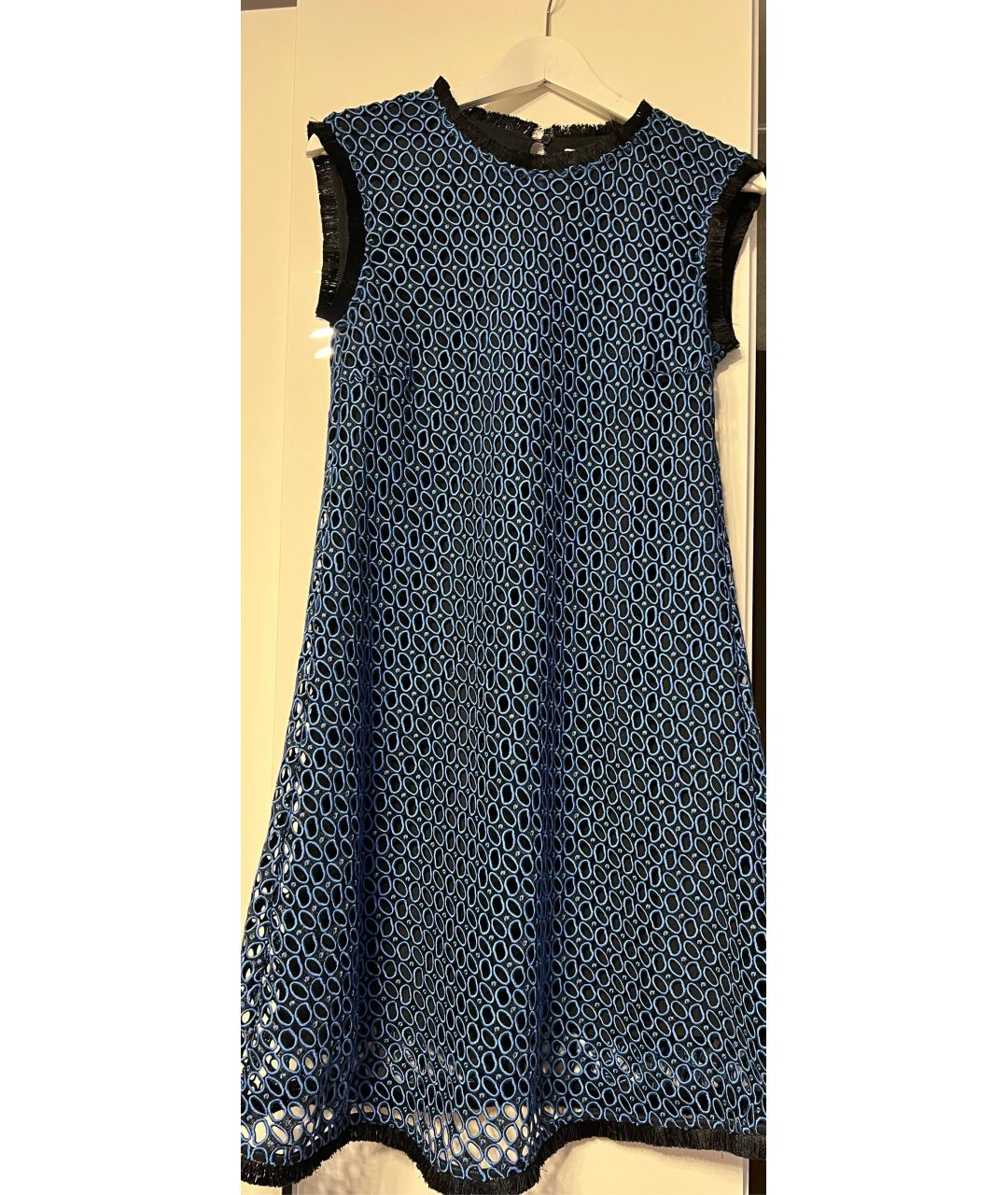 SPORTMAX Синее сетчатое платье, фото 7