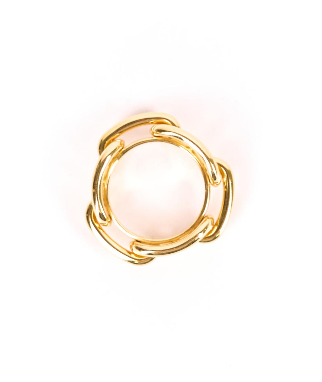 HERMES Золотое металлическое кольцо, фото 3