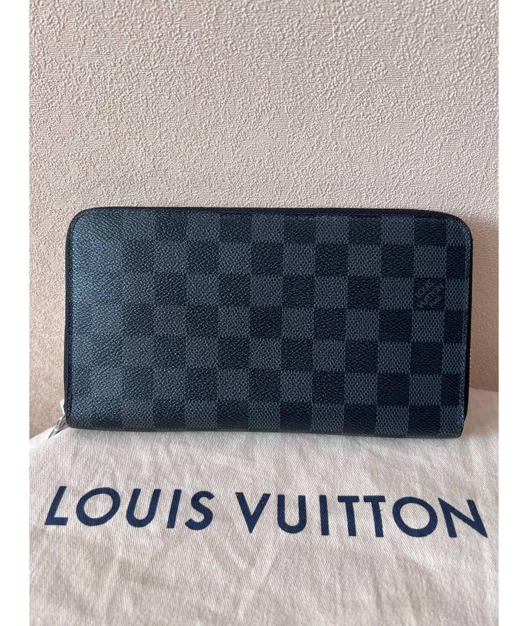 LOUIS VUITTON PRE-OWNED Черный кожаный кошелек, фото 2
