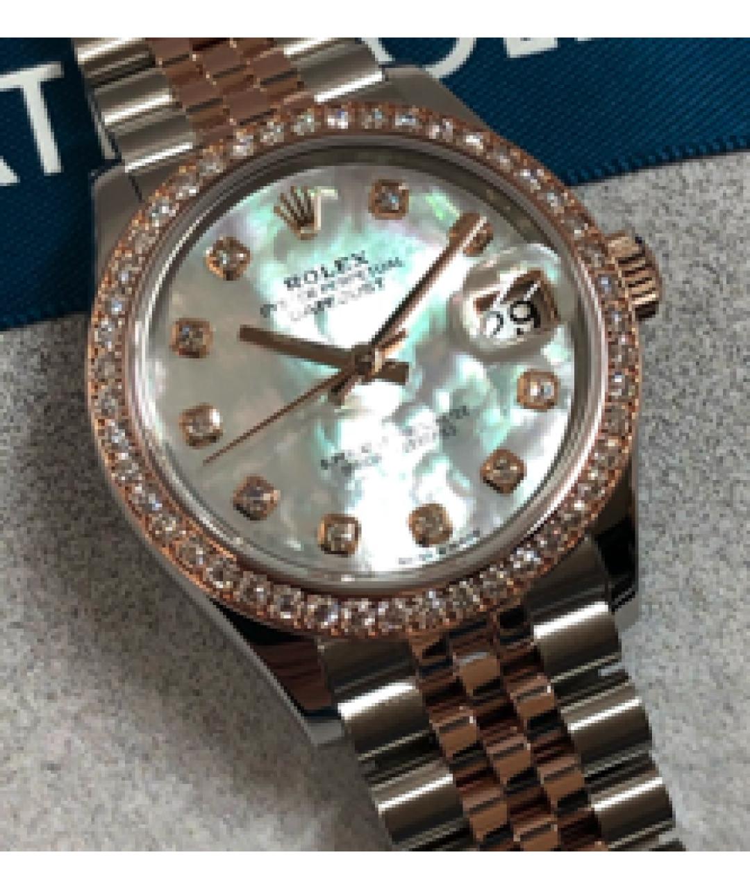 ROLEX Серебряные часы из розового золота, фото 2