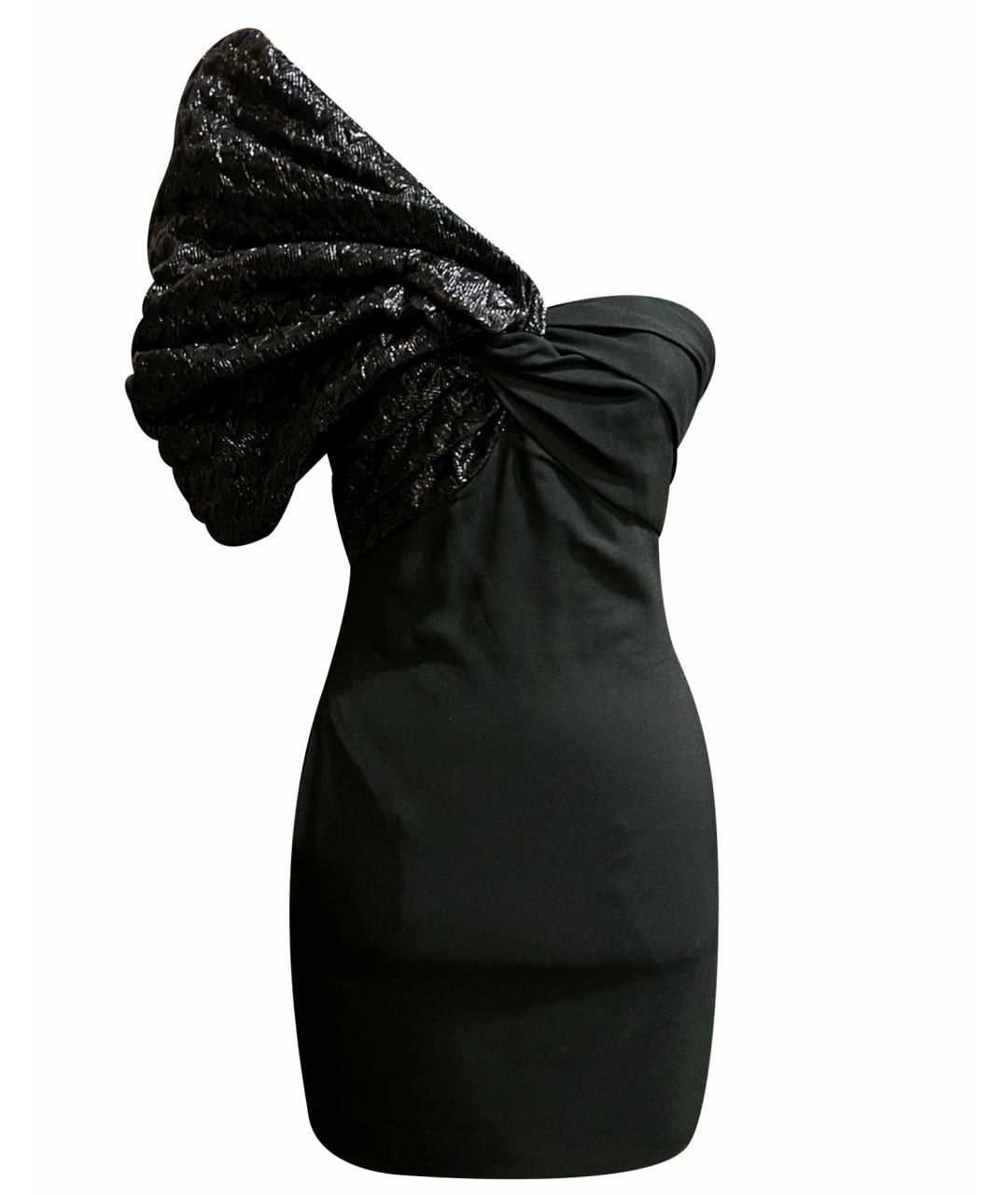 SAINT LAURENT Черное креповое вечернее платье, фото 1