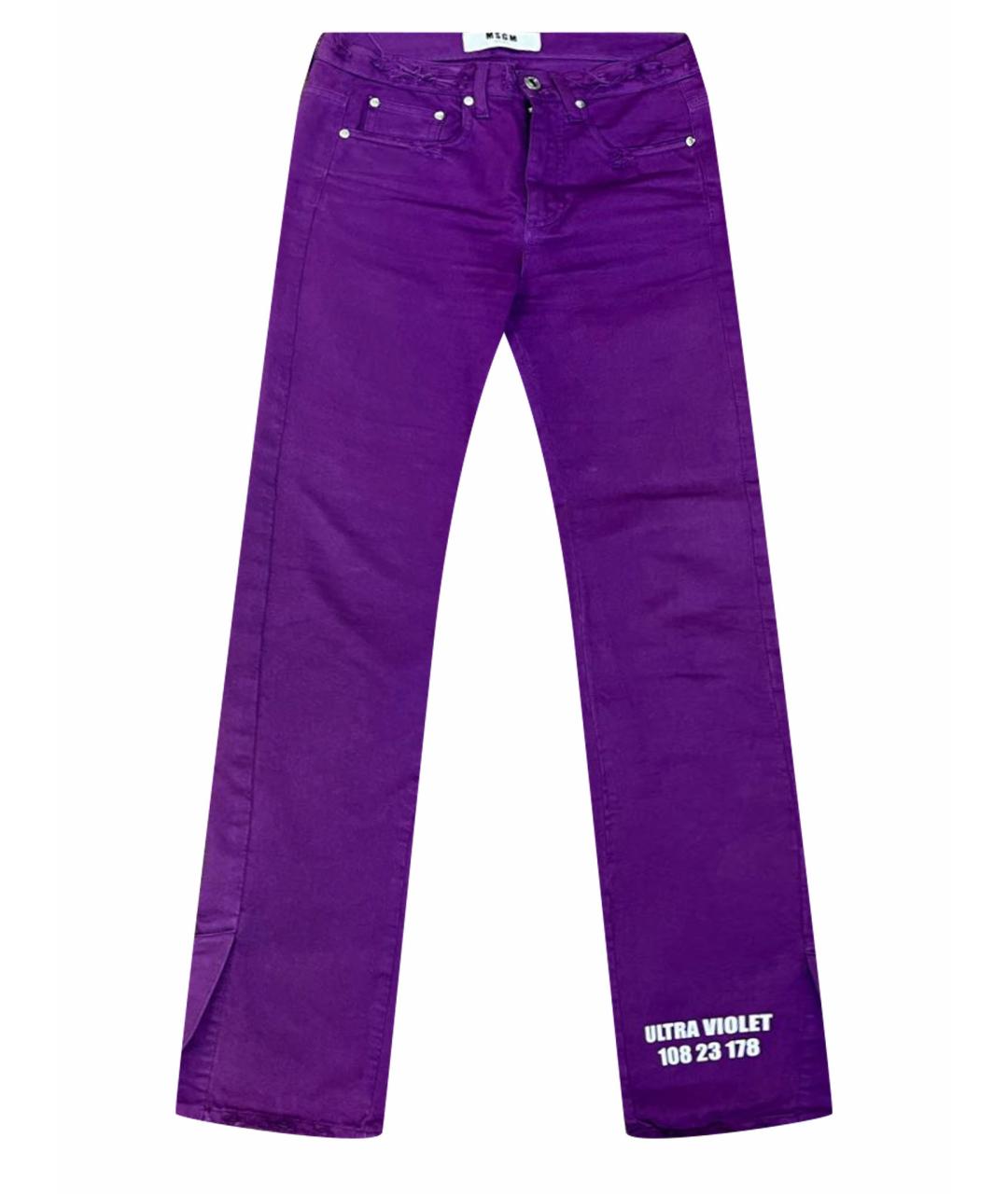 MSGM Фиолетовые хлопковые джинсы слим, фото 1