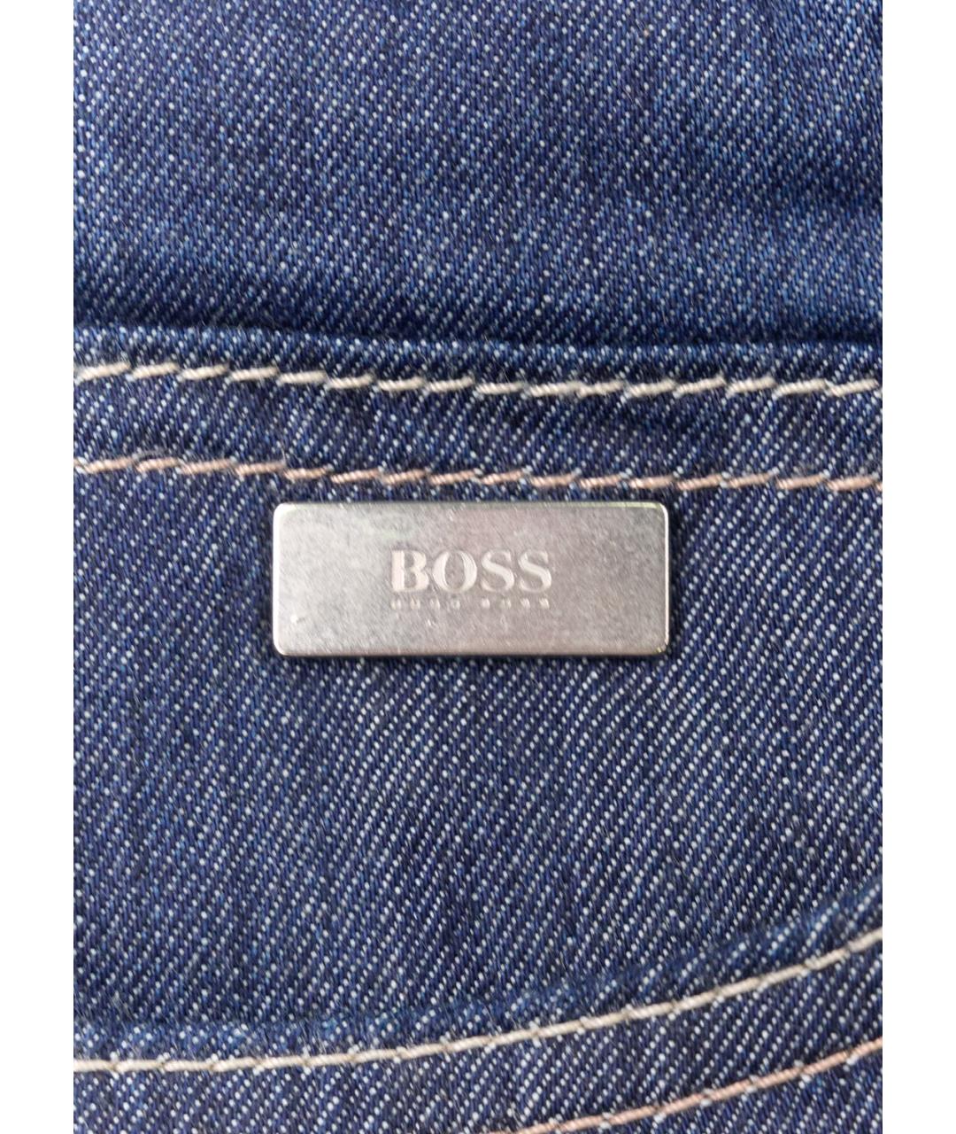 HUGO BOSS Синие хлопковые прямые джинсы, фото 3