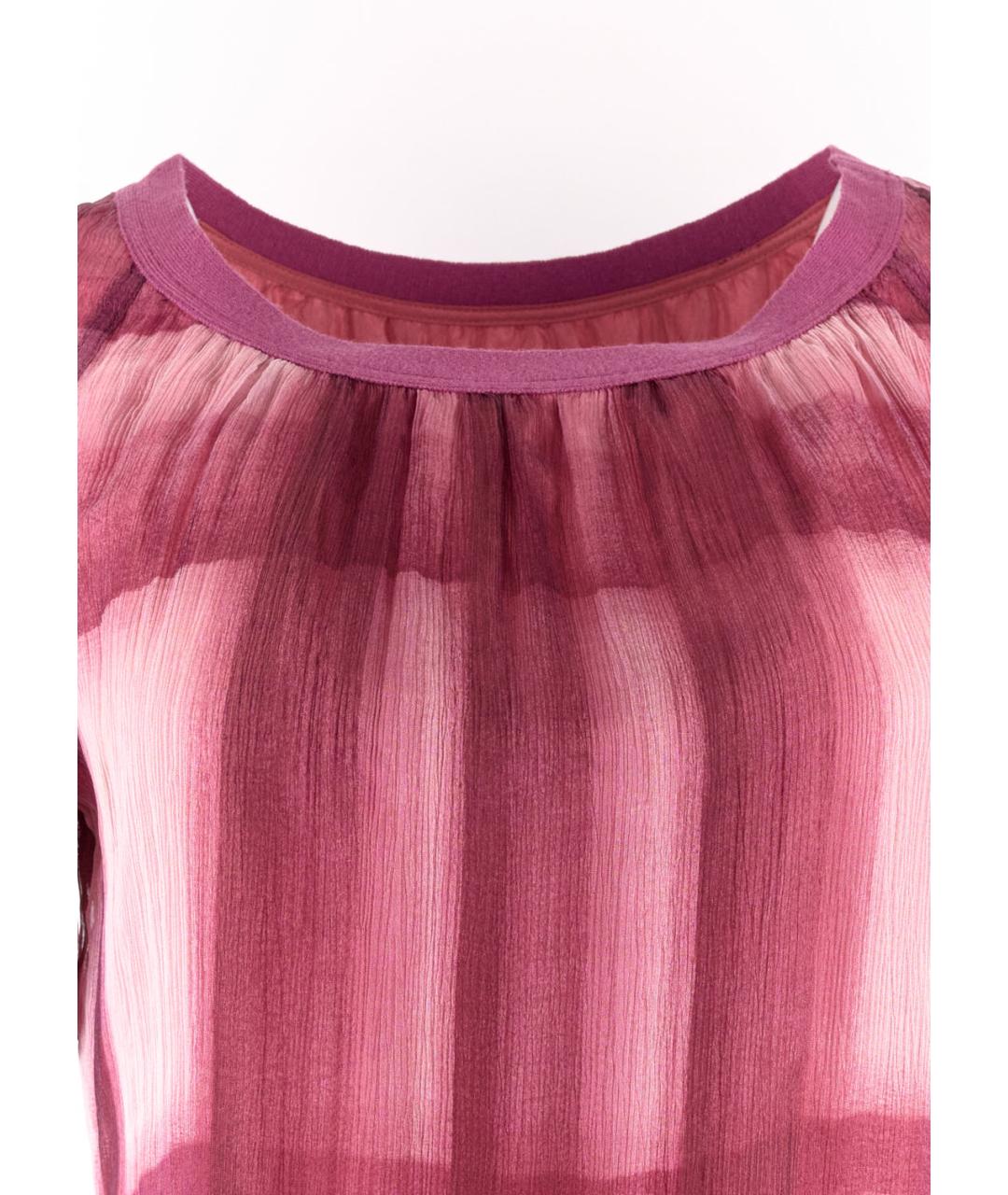 BURBERRY Розовое шелковое коктейльное платье, фото 4