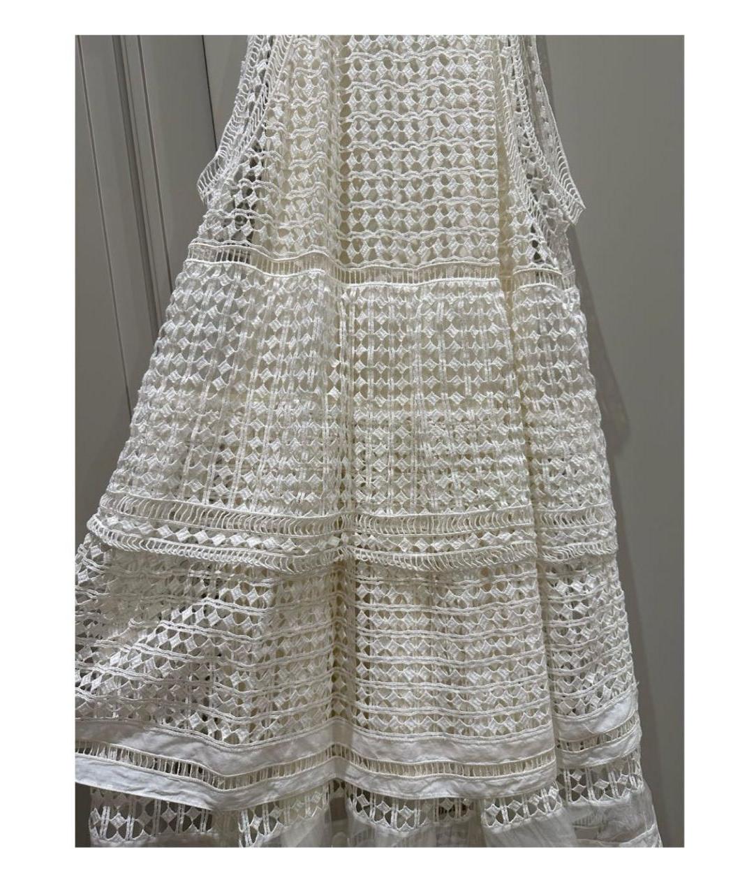 CHLOE Белое кружевное коктейльное платье, фото 3