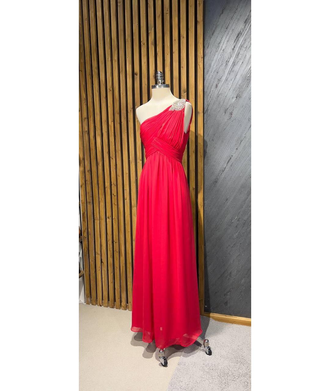 CALVIN KLEIN Красное полиэстеровое вечернее платье, фото 7