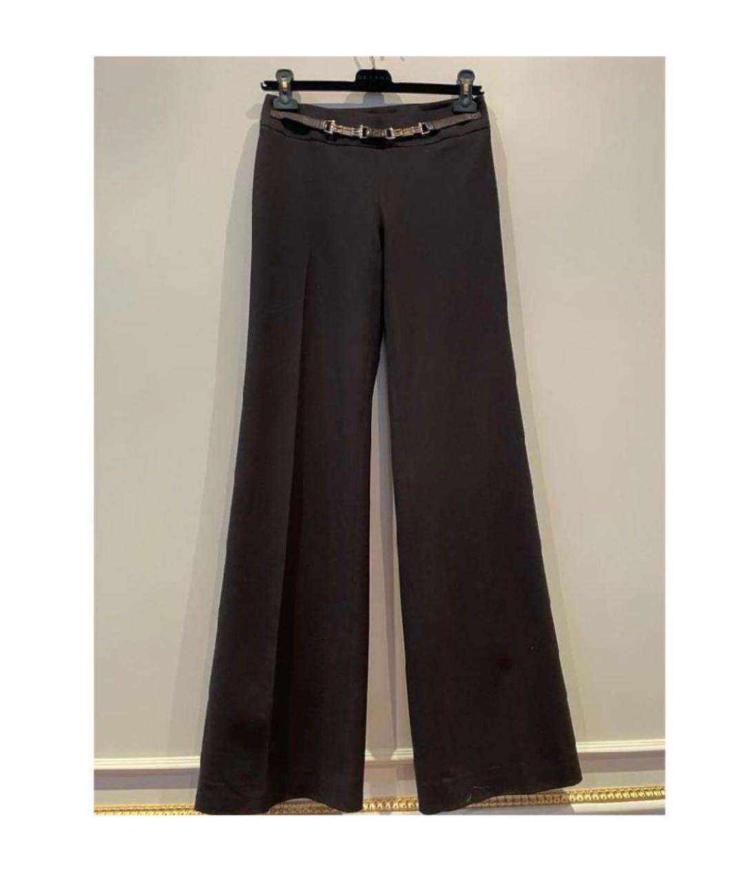 CELINE PRE-OWNED Коричневые шерстяные прямые брюки, фото 3