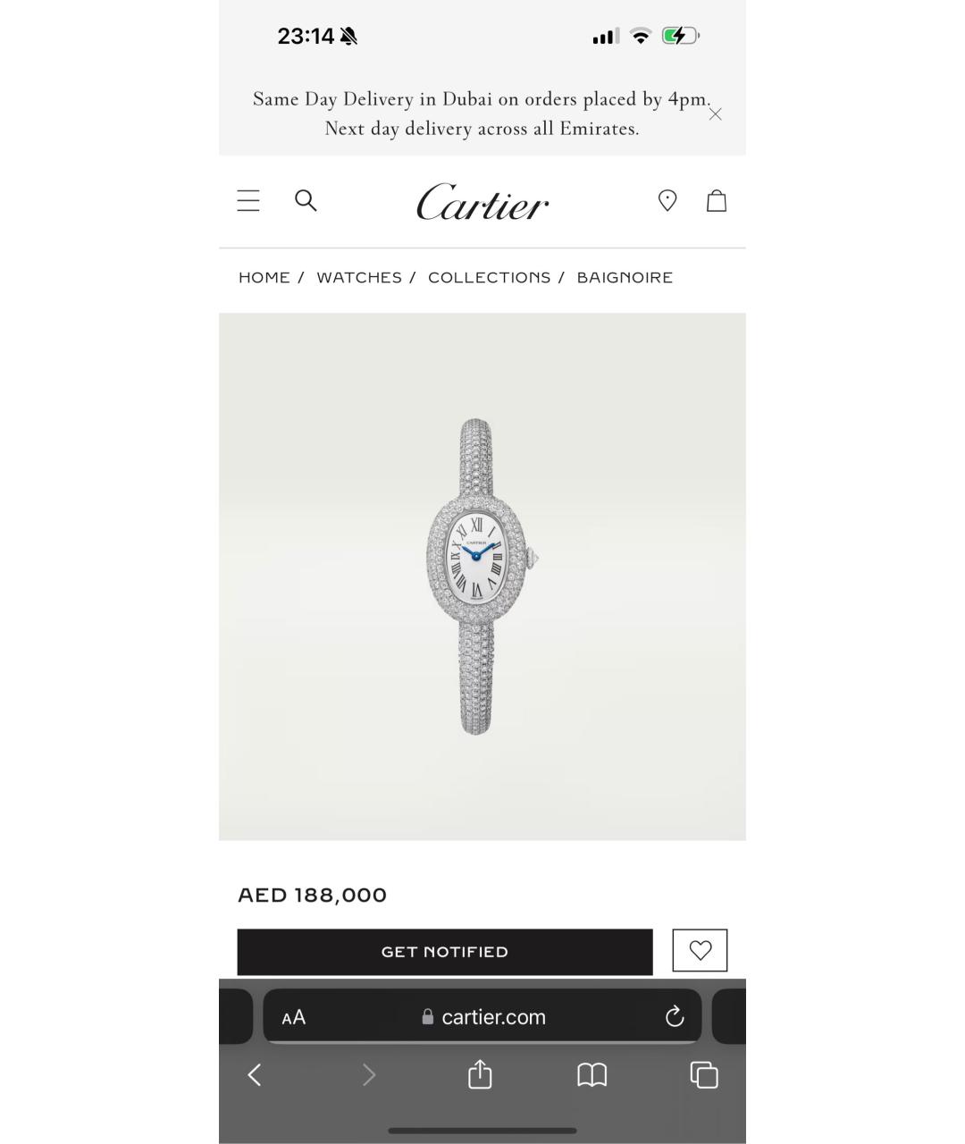 CARTIER Белые часы из белого золота, фото 2