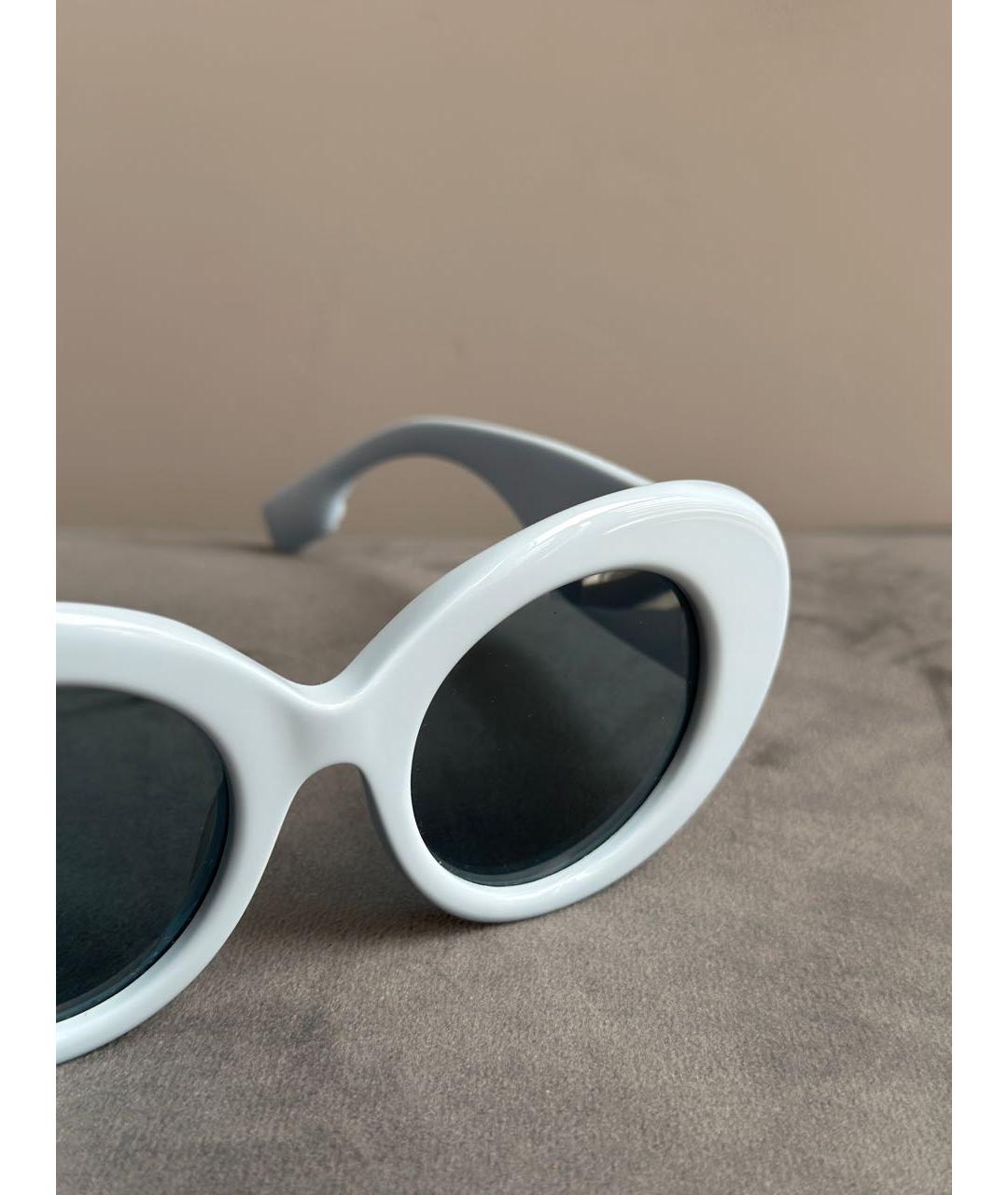 BURBERRY Голубые пластиковые солнцезащитные очки, фото 2