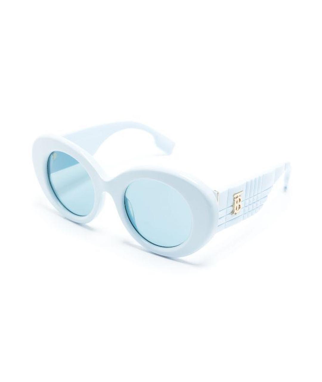 BURBERRY Голубые пластиковые солнцезащитные очки, фото 8
