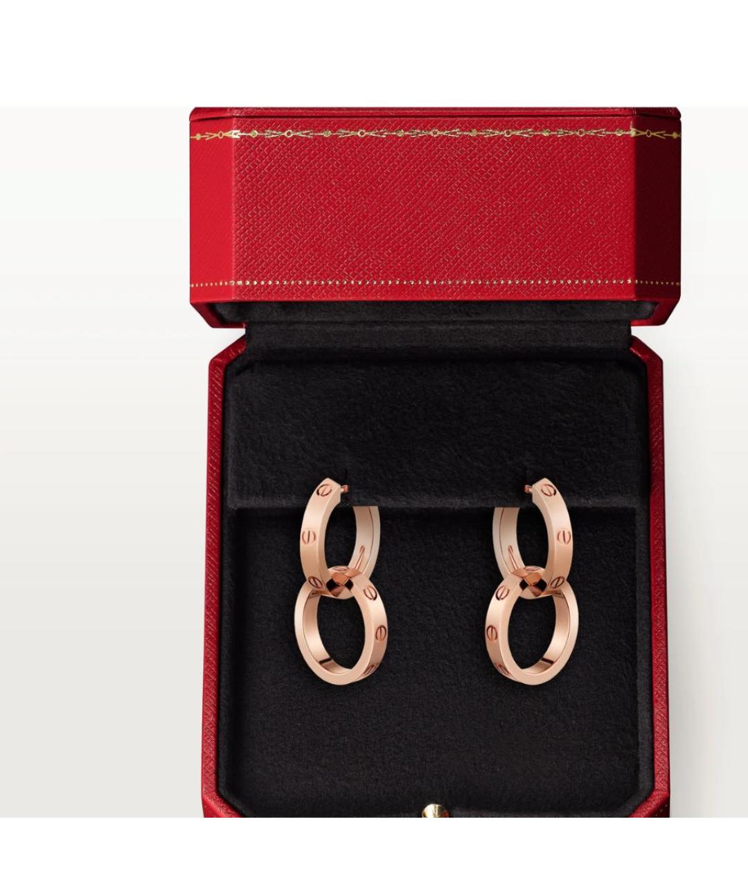 CARTIER Золотые серьги из розового золота, фото 3