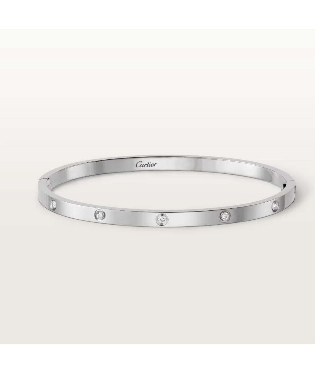 CARTIER Серебрянный браслет из белого золота, фото 6