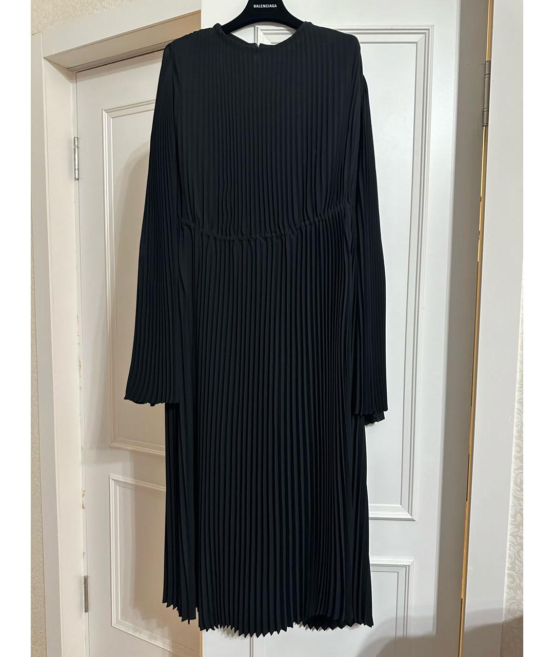 BALENCIAGA Черное полиэстеровое коктейльное платье, фото 7