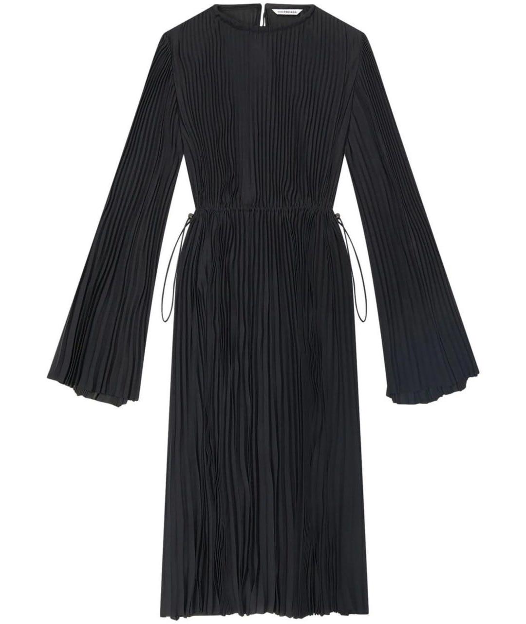 BALENCIAGA Черное полиэстеровое коктейльное платье, фото 9
