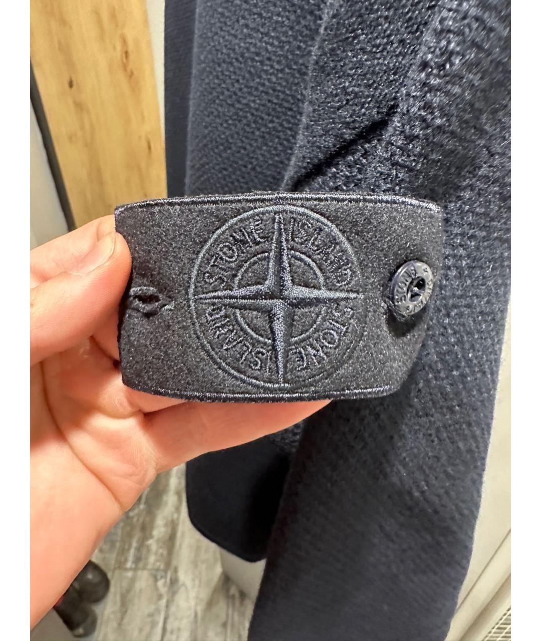 STONE ISLAND Темно-синий шерстяной джемпер / свитер, фото 5