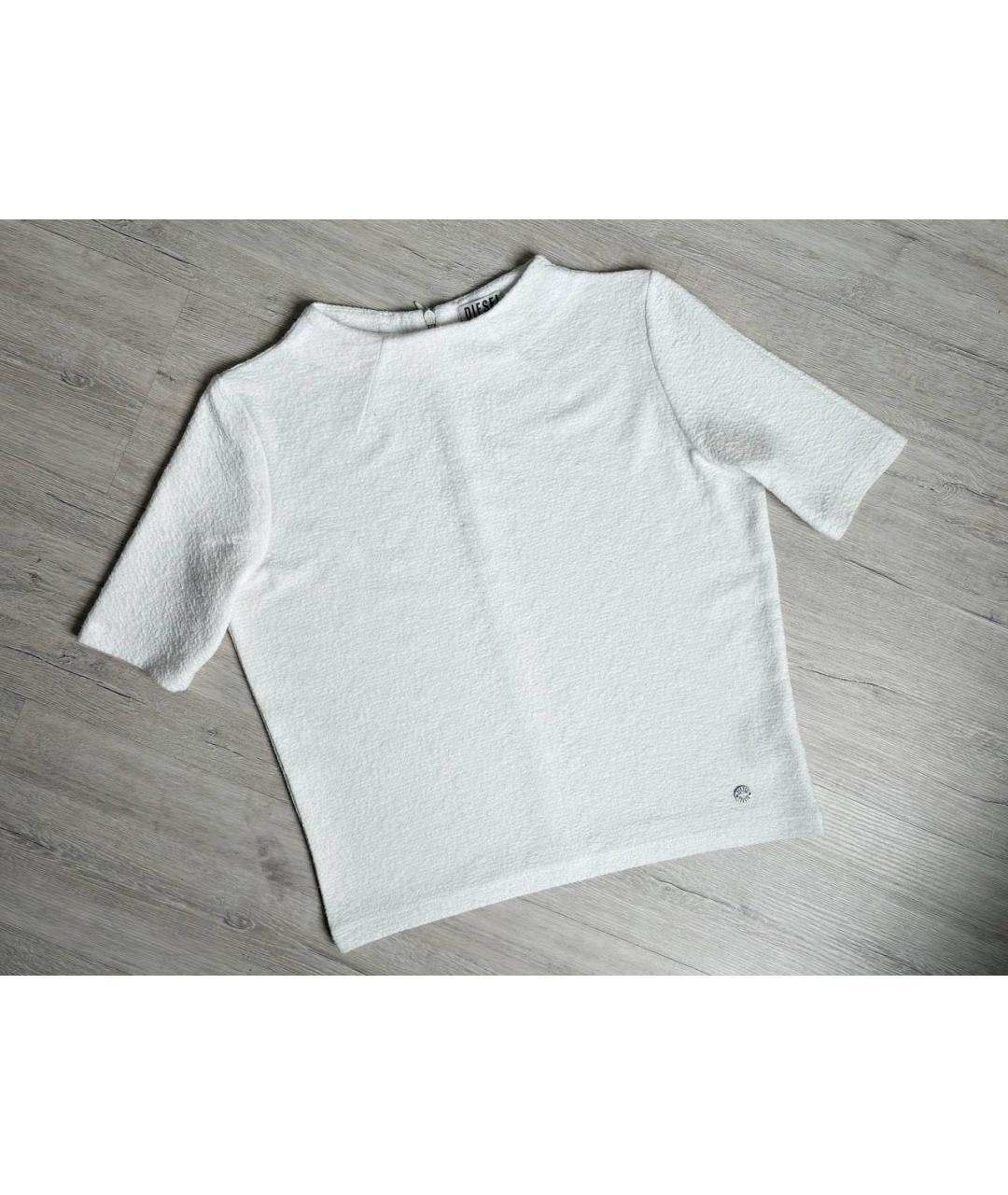 DIESEL Белая полиэстеровая блузы, фото 5