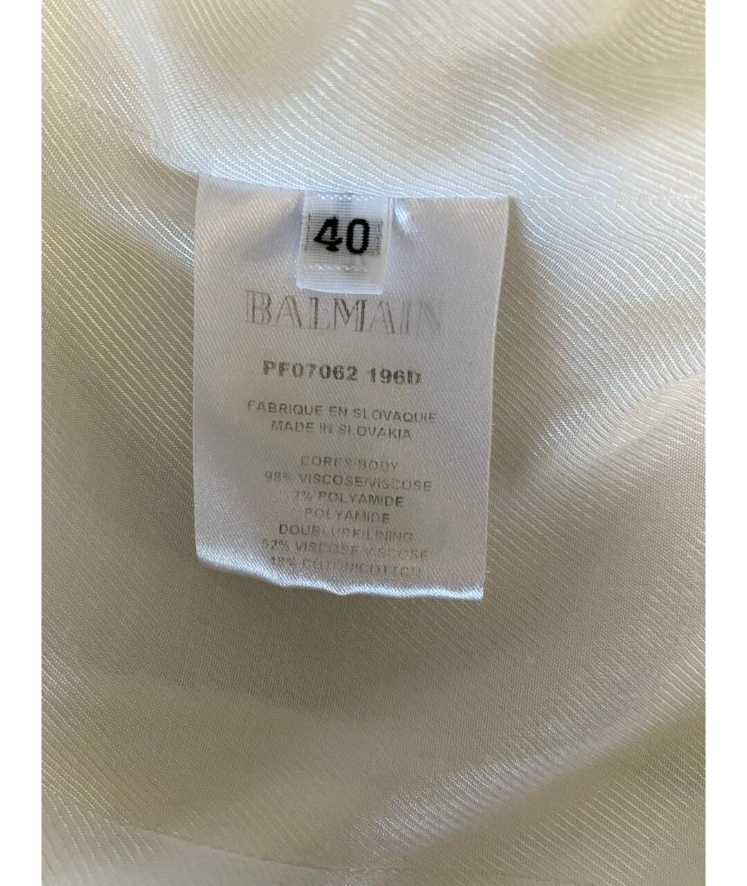 BALMAIN Белый вискозный жакет/пиджак, фото 7