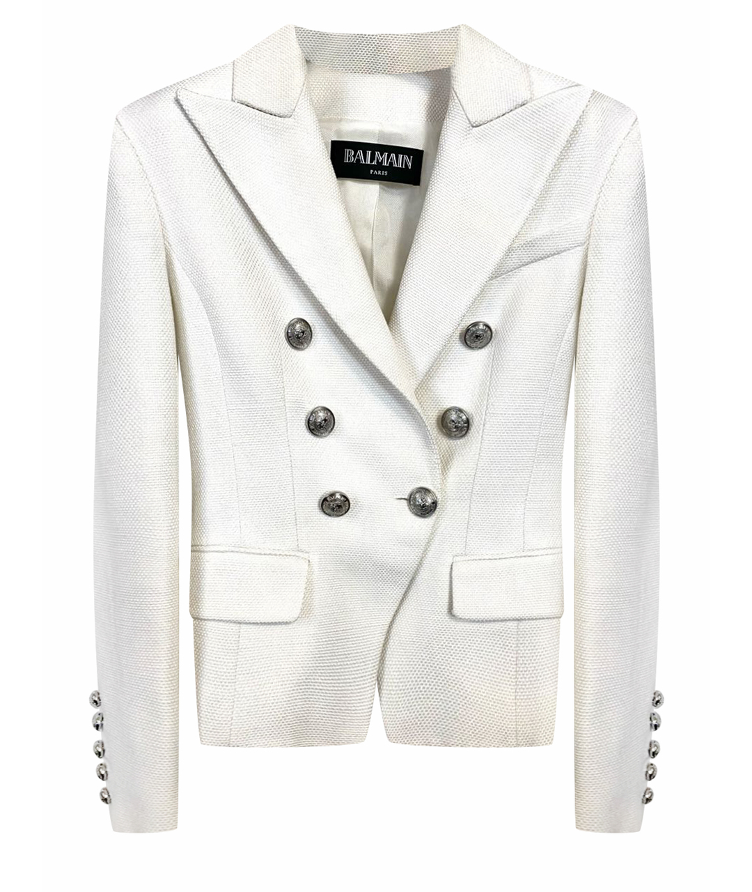 BALMAIN Белый вискозный жакет/пиджак, фото 1