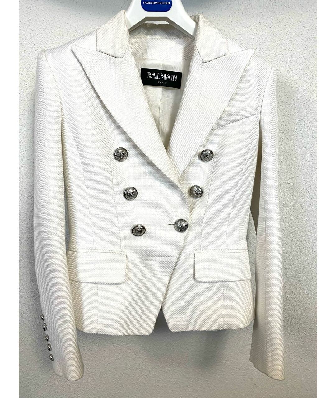 BALMAIN Белый вискозный жакет/пиджак, фото 8